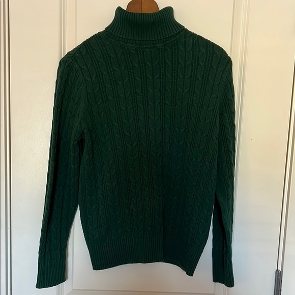 St. John's Bay Sweaters - St John Bay Green Turtleneck Cable Knit Sweater Large